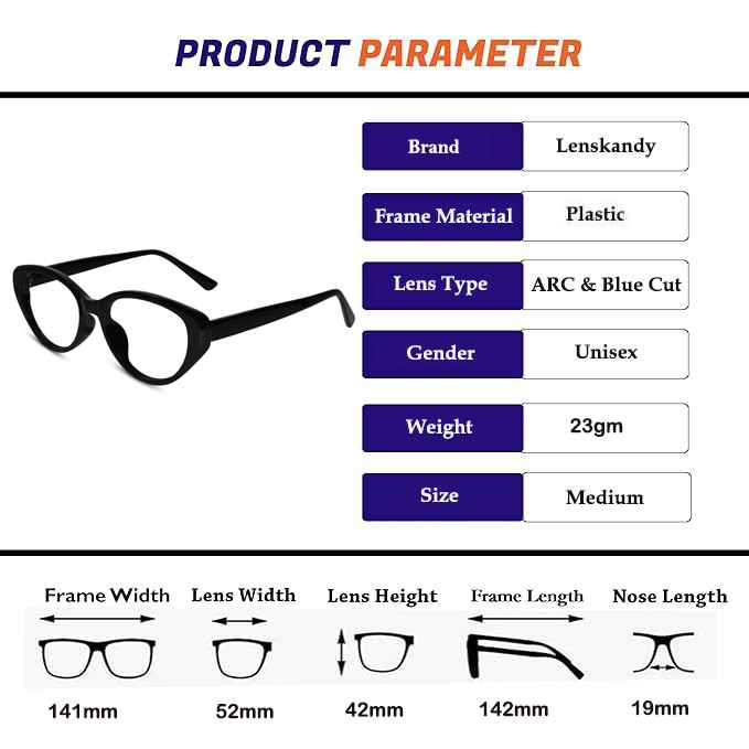 Brown Cateye Eyeglasses For Women & Computer Glasses