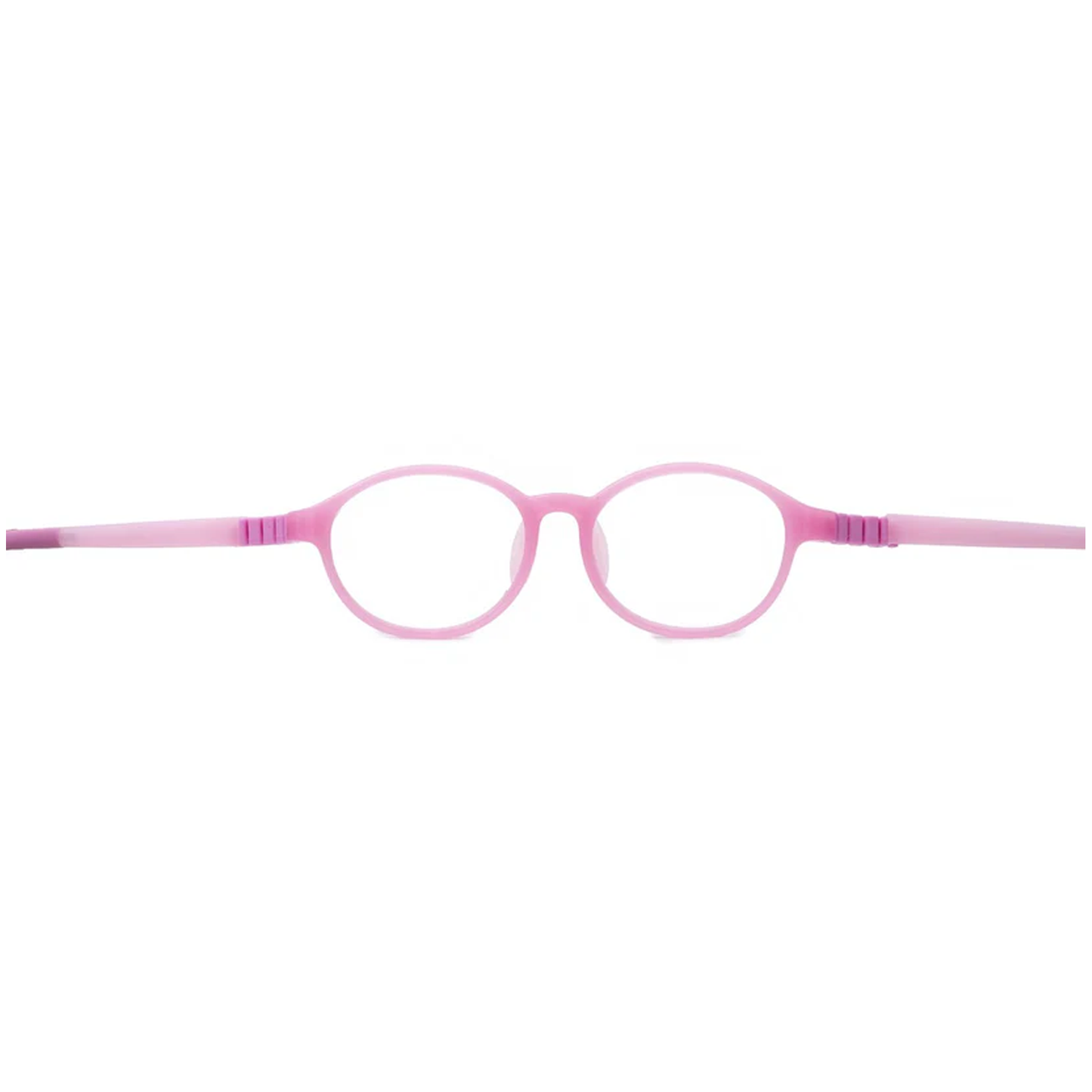 Pink Full Rim Round Flexible Clip on Eyeglasses ( 8-12 Yrs )