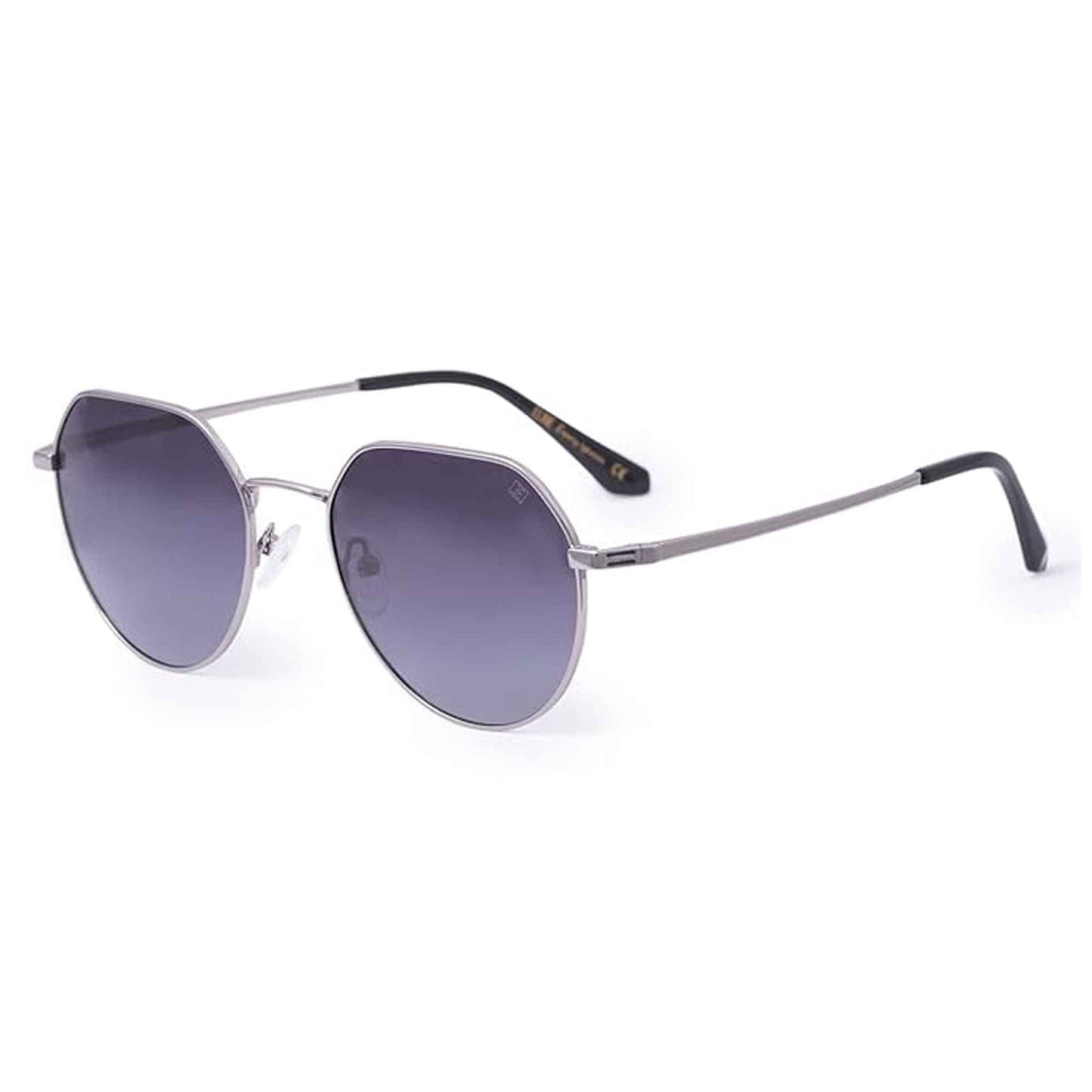 Luxury Sliver-Black Hexagonal sunglass For Men & Women