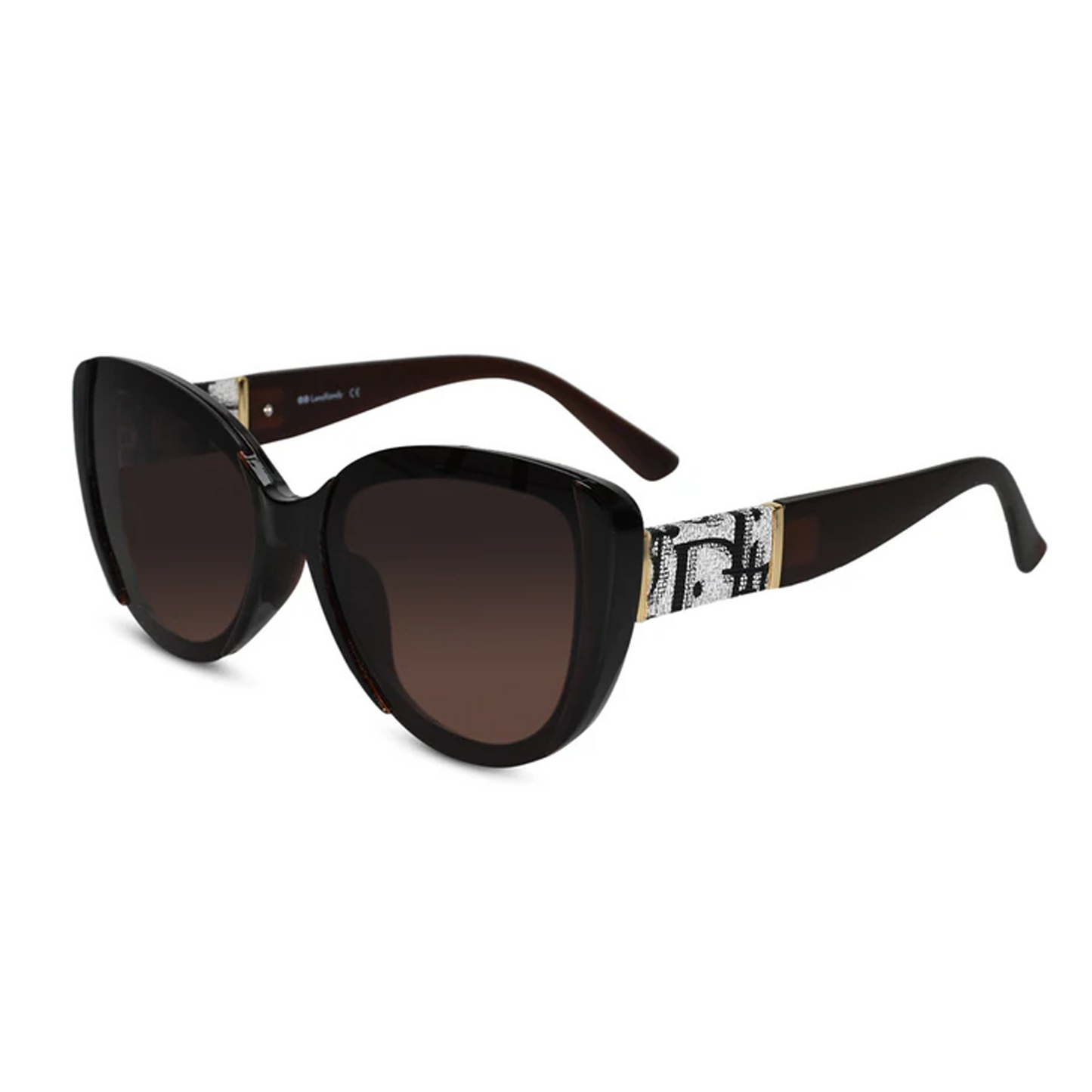 Brown Oversize Cat eye  Sunglasses For Women