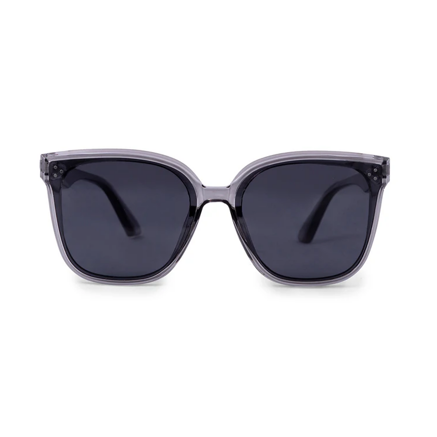 Crystal Grey Oversize Cat Eye Sunglasses For Women
