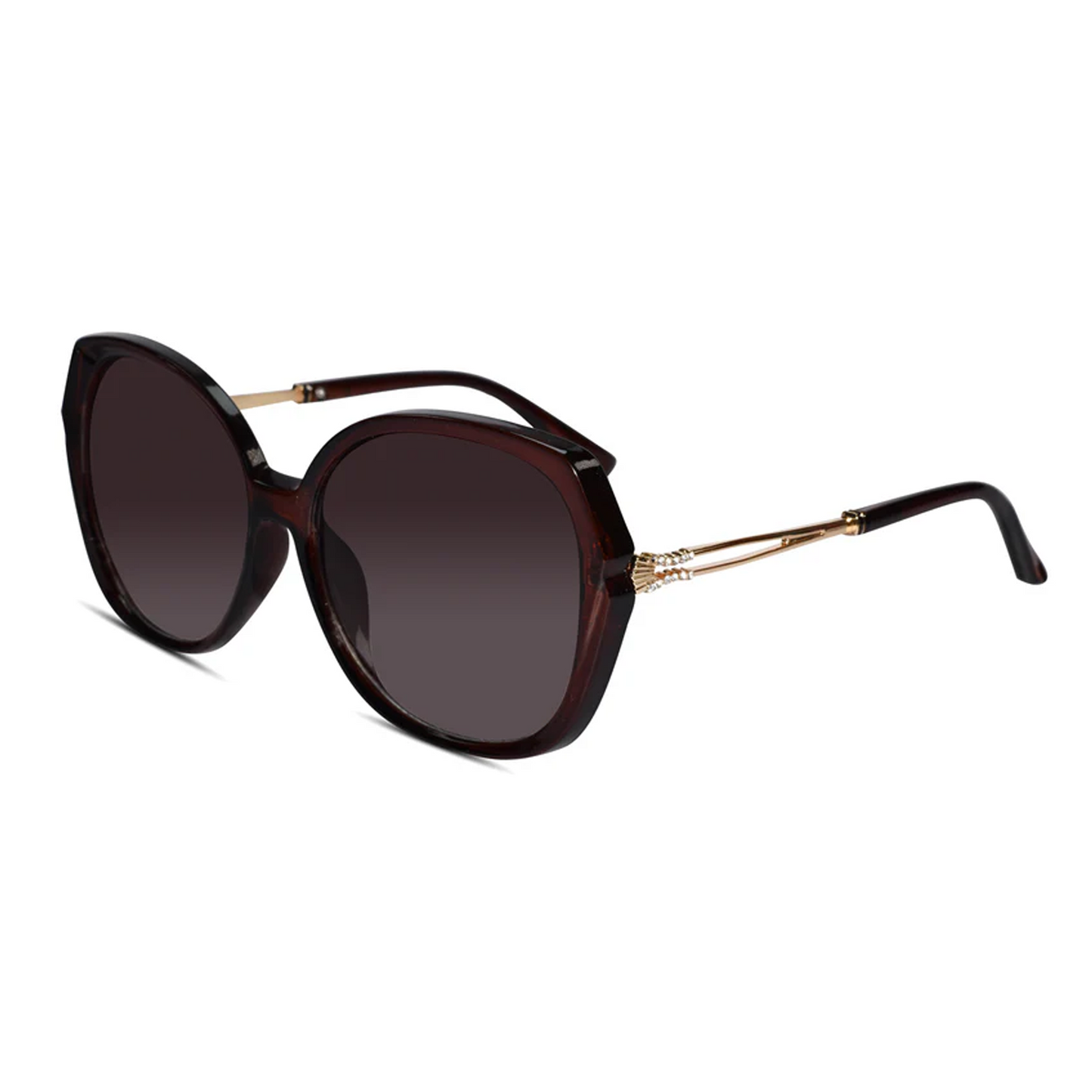 Gold Red Cat eye Sunglasses For Women