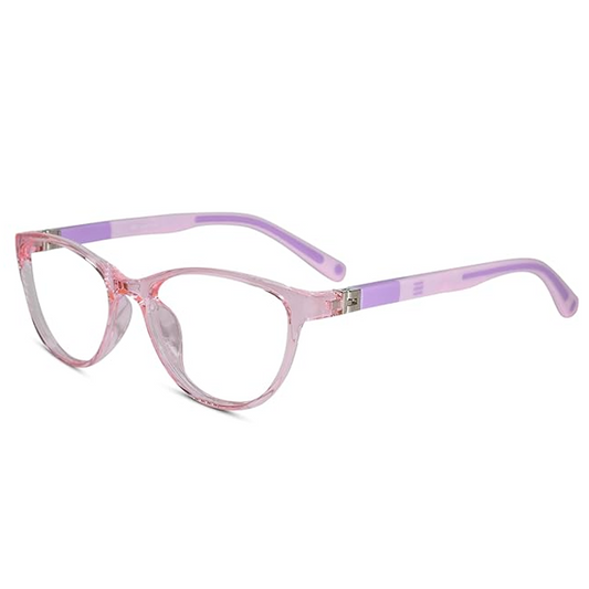Crystal  Pink Cat eye Eyeglasses For Girls