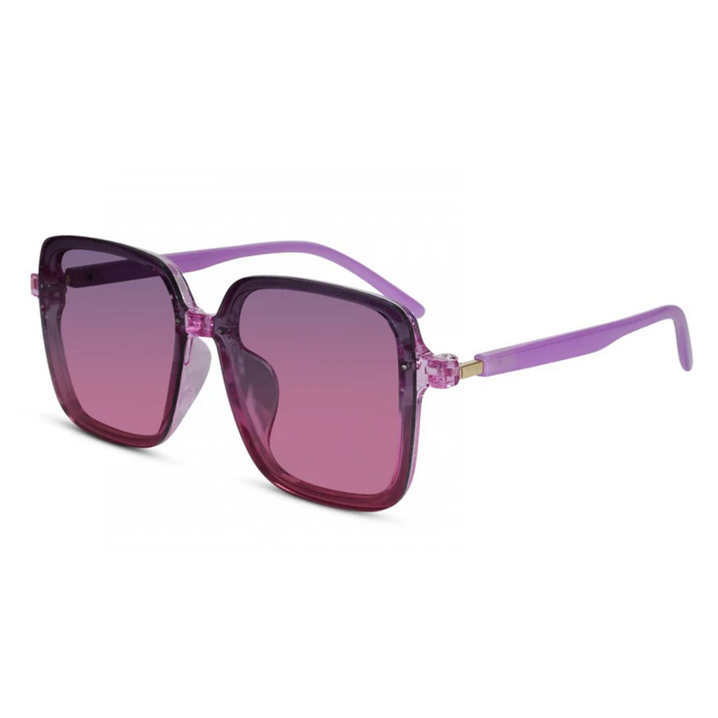 Crystal Purple Oversize Girls Sunglasses
