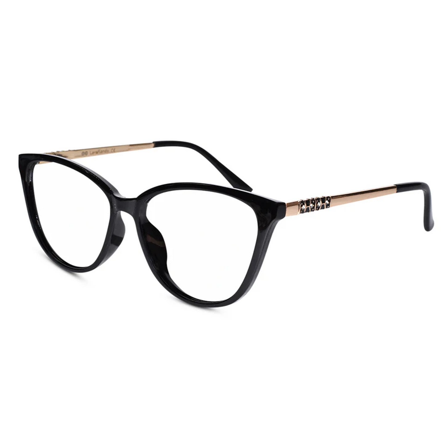 Gold Black Cat eye Eyeglasses For Women