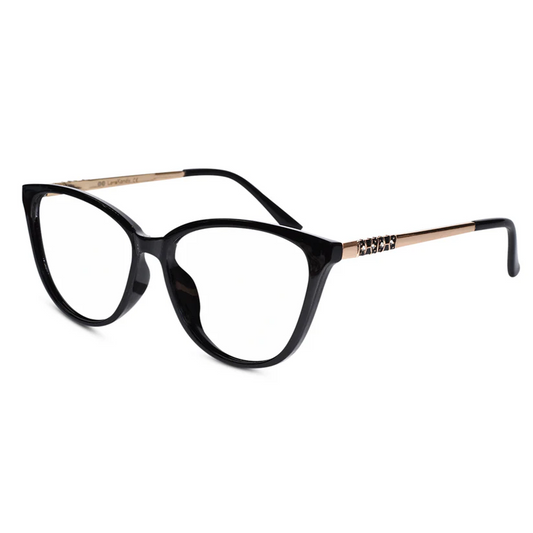 Gold Black Cat eye Eyeglasses  For Women