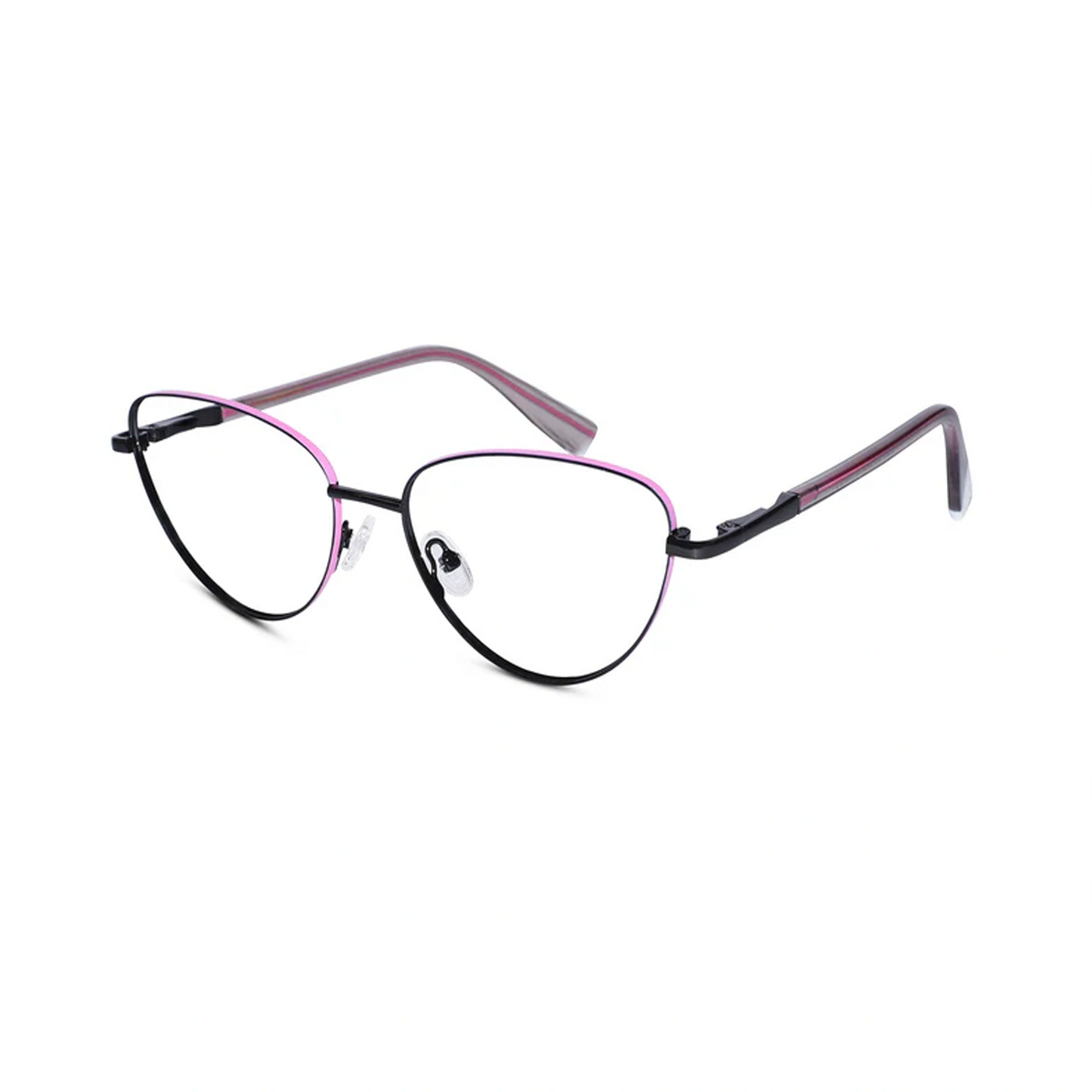 Black with Pink Cat eye Eyeglasses For Women
