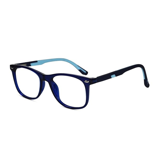 Rectangular Blue Eyeglasses For Kids