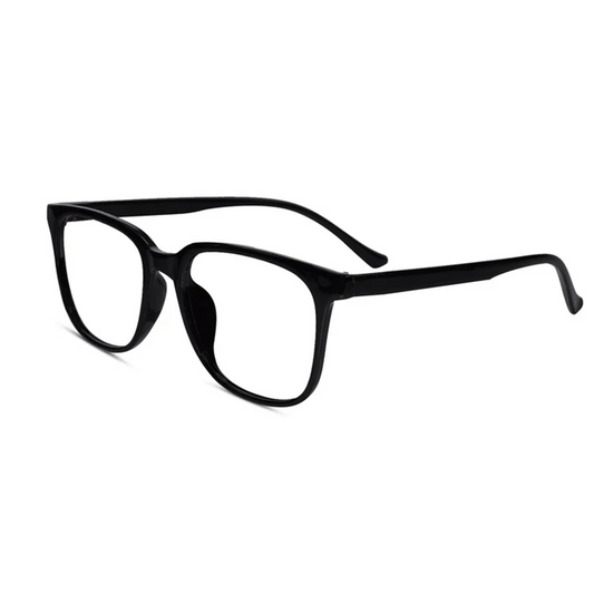 Black Rectangular Full Rim Eyeglasses