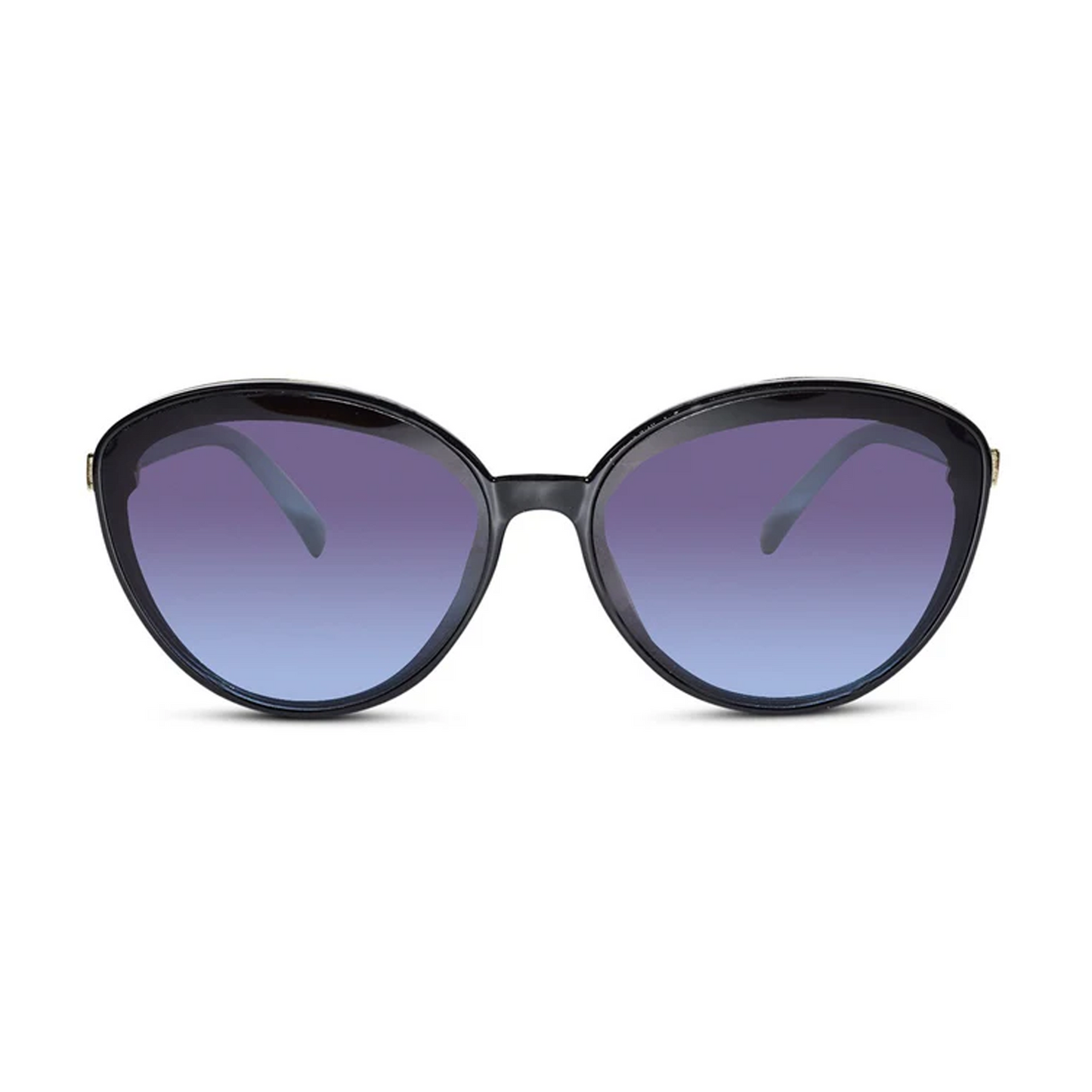 Designer Cat Eye Black-Green Sunglasses For Women