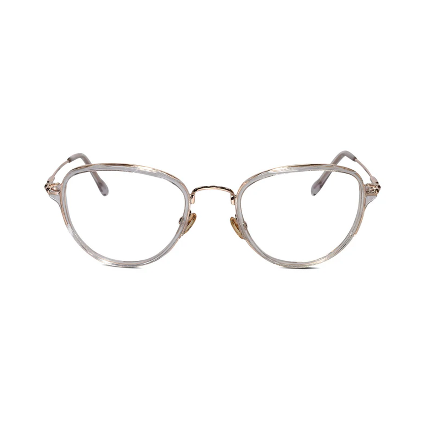 Transparent Golden Cat eye Eyeglasses For Women