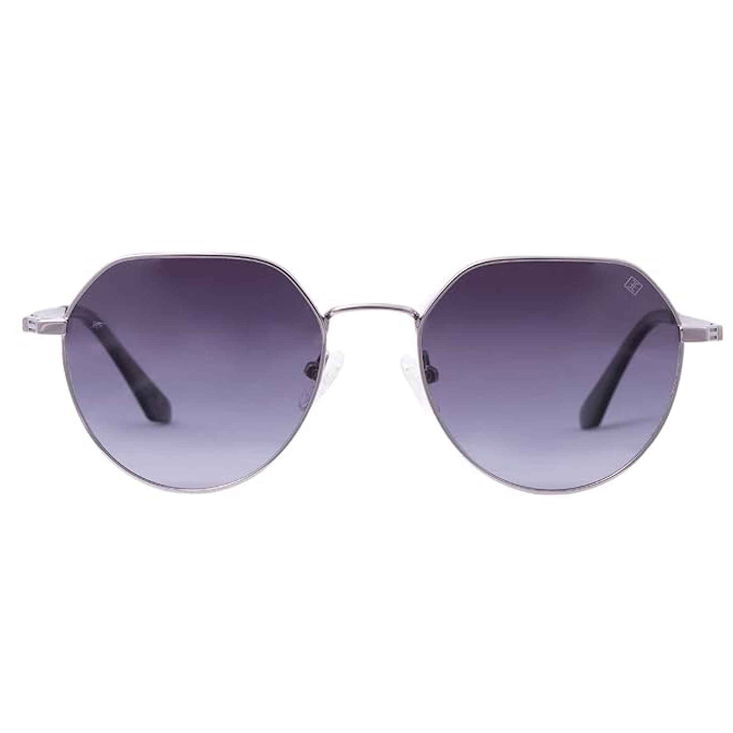 Luxury Sliver-Black Hexagonal sunglass For Men & Women