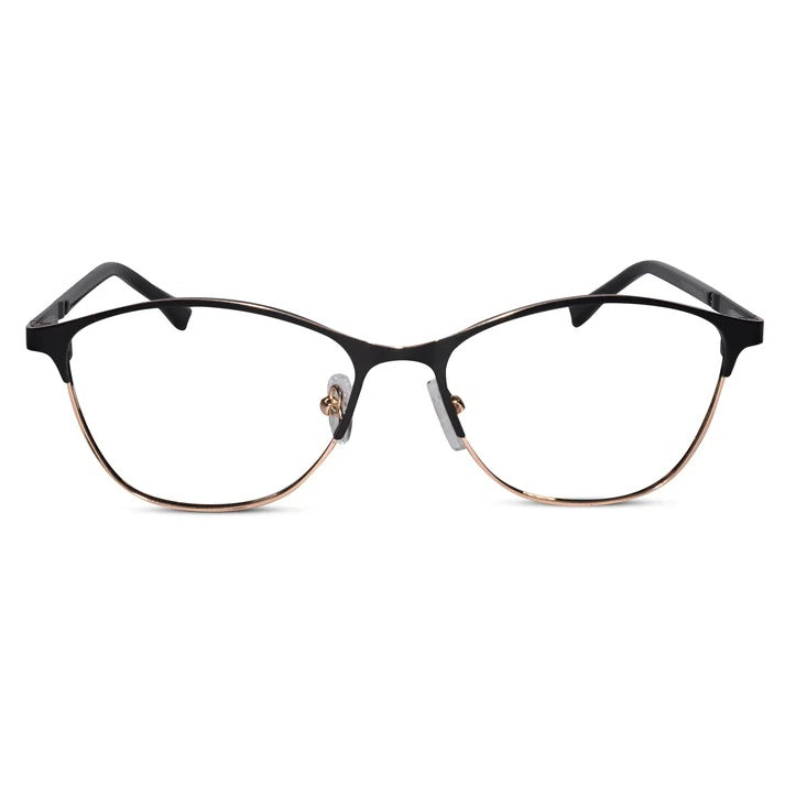 Black Eyeglasses & Computer For Women