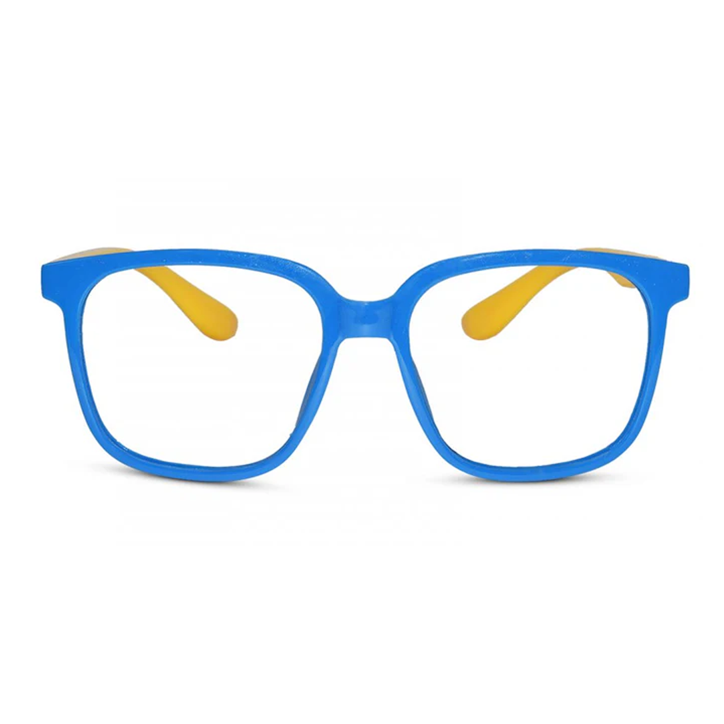 Wayfarer Shape Blue/Yellow Color Eyeglasses For Kids