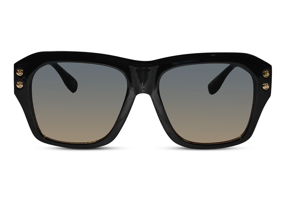 Black Bold Rectangular Sunglasses Men & Women