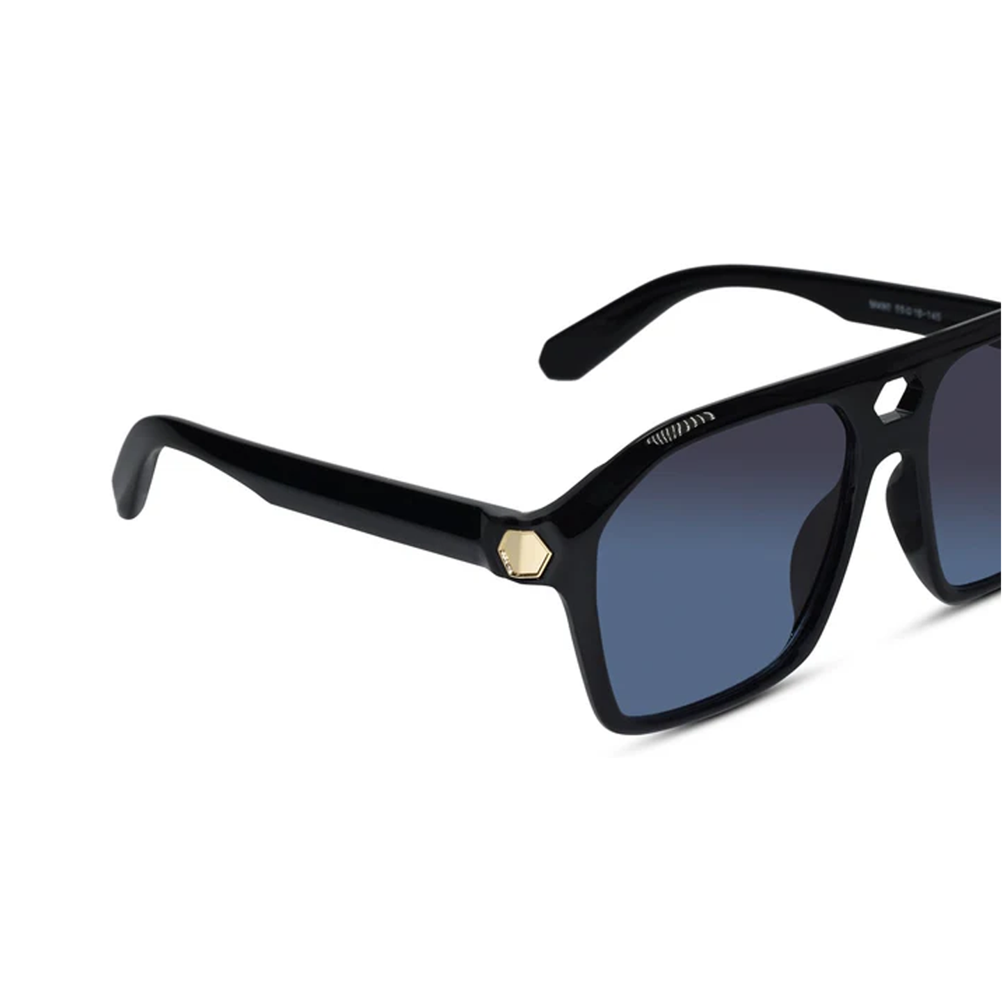 Stylish Black Marshall  Rectangular Black Sunglasses