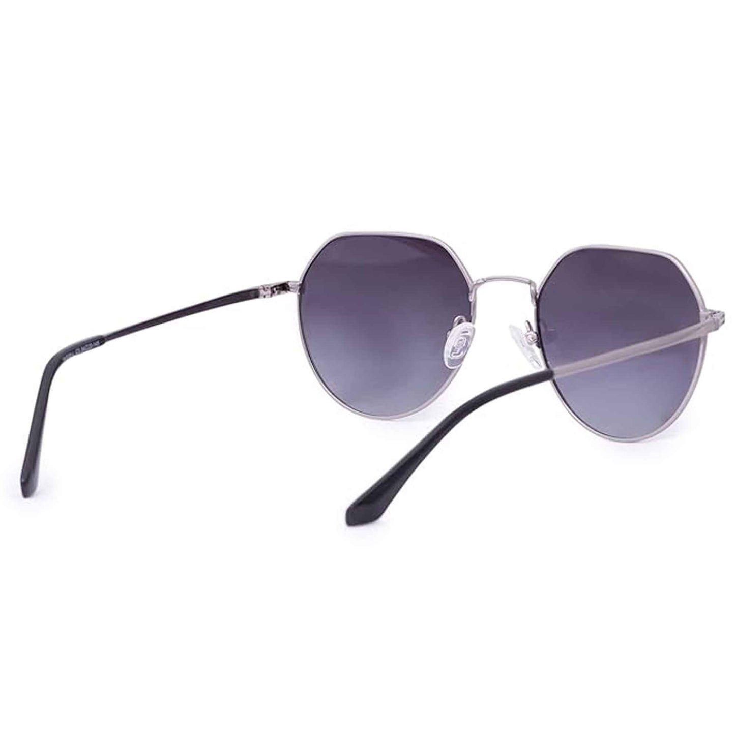 Sliver- Purple Hexagonal sunglass  For Men & Women