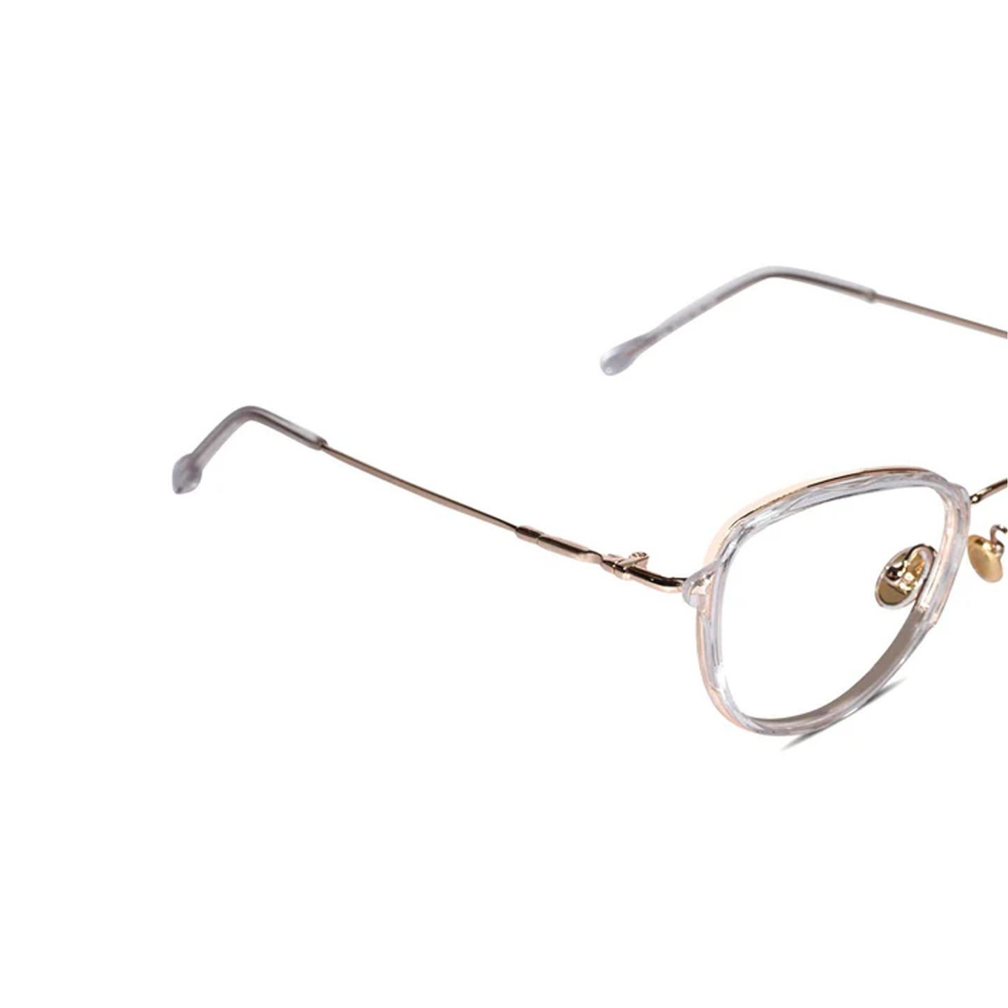 Transparent Golden Cat eye Eyeglasses For Women