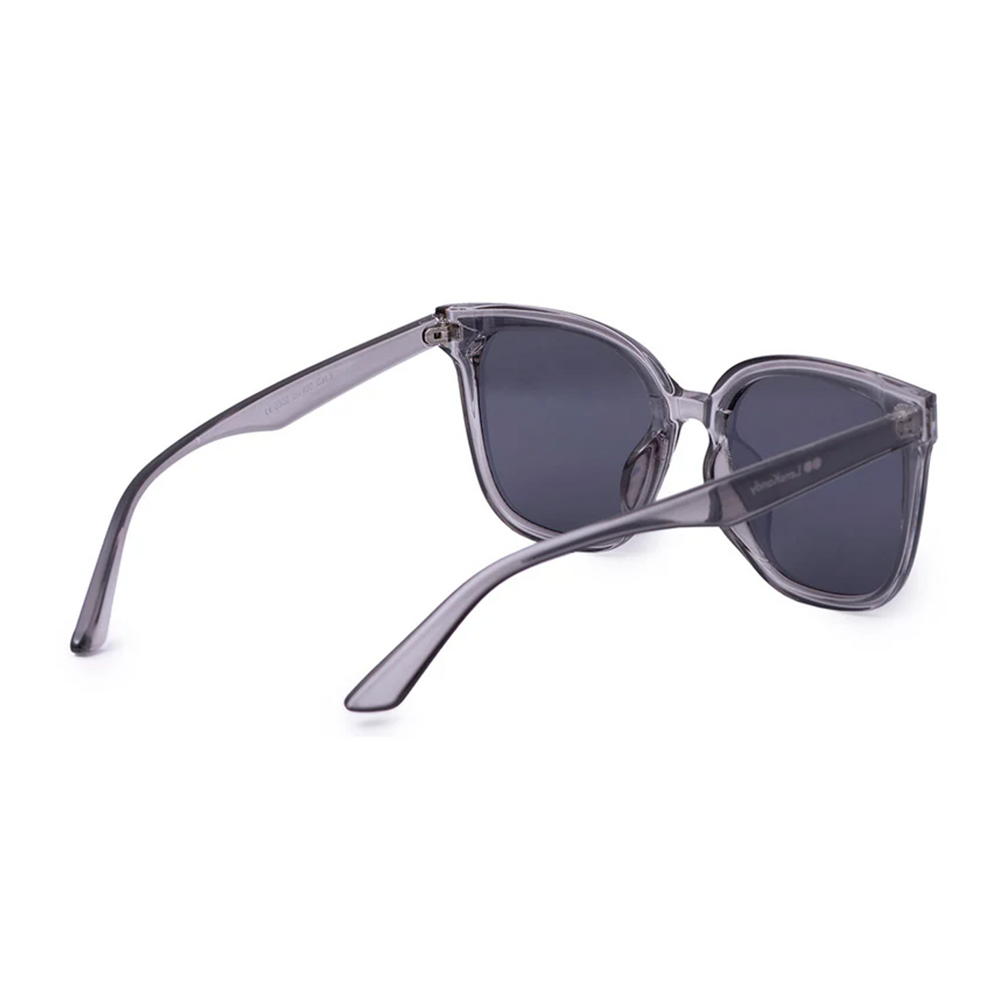 Crystal Grey Oversize Cat Eye Sunglasses For Women