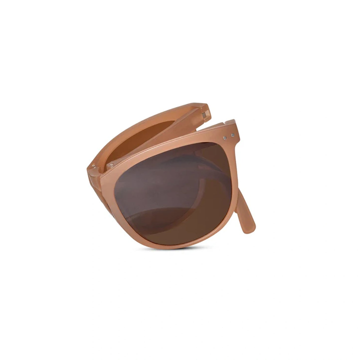 Foldable Polarized Matt Brown Wayfarer Sunglasses