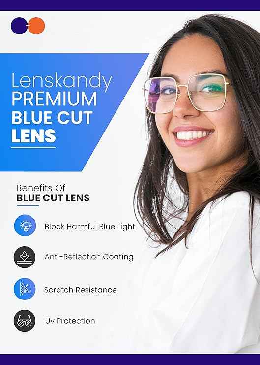 Antiglare Rectangular Rimless  Men & Women
