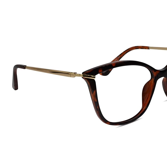 Brown Golden Cat eye Eyeglasses for Women