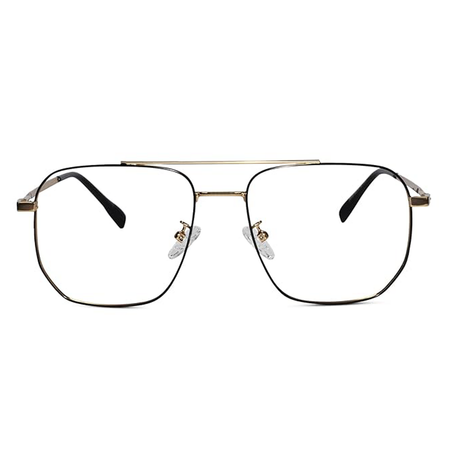 Blue Cut Plus Photochromic Lens with Anti Glare and UV Protection Square Full Frame Rectangular Men's Spectacles Glasses