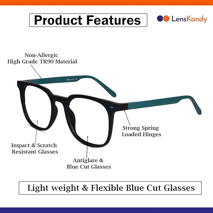 Black Wayfarer Eyeglasses For Men & Women