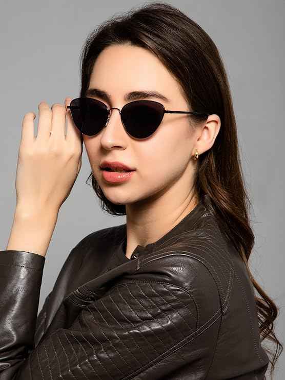 Vintage Metal Black Cat Eye  Sunglasses