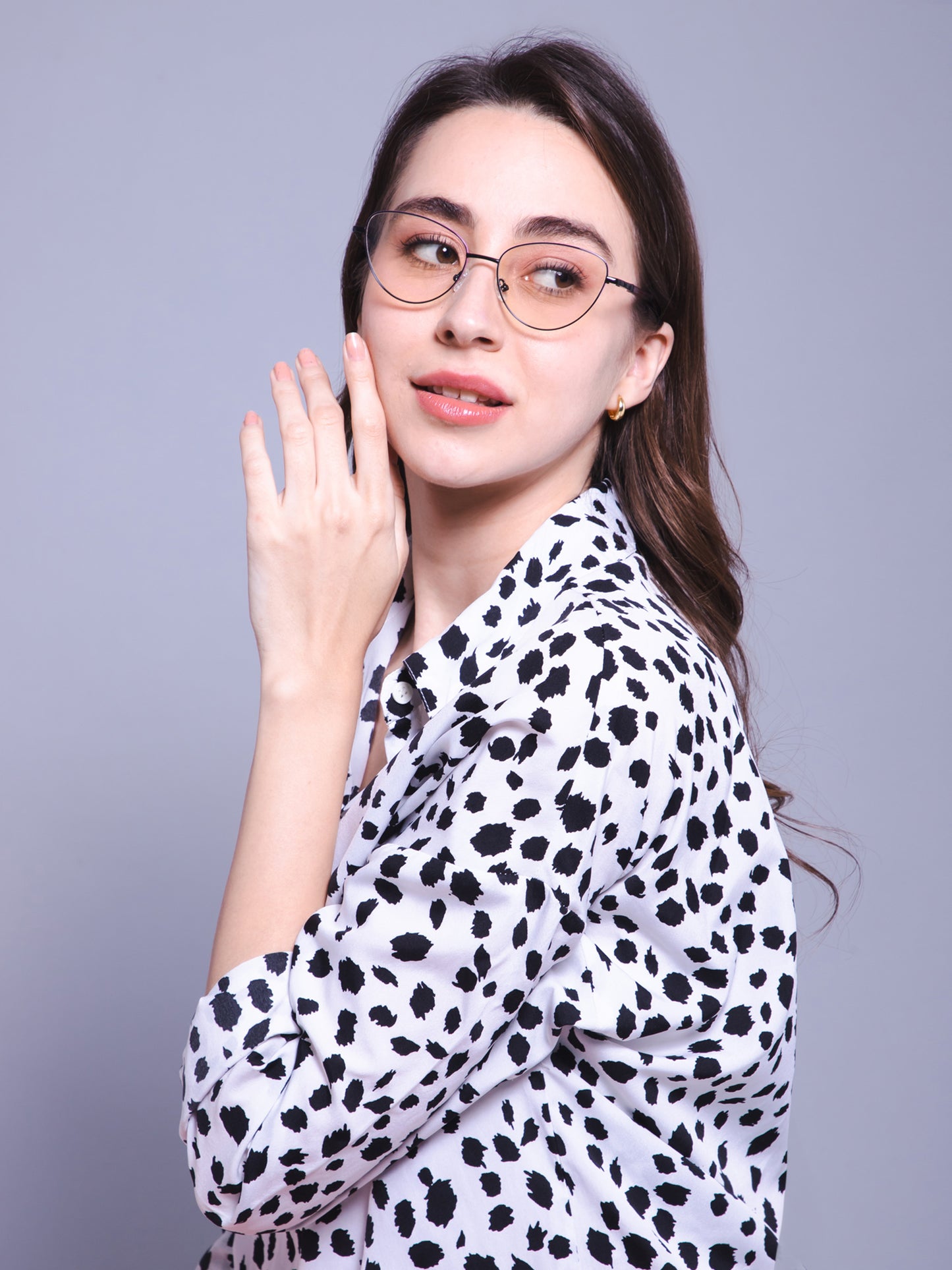 Black with Pink Cat eye Eyeglasses For Women