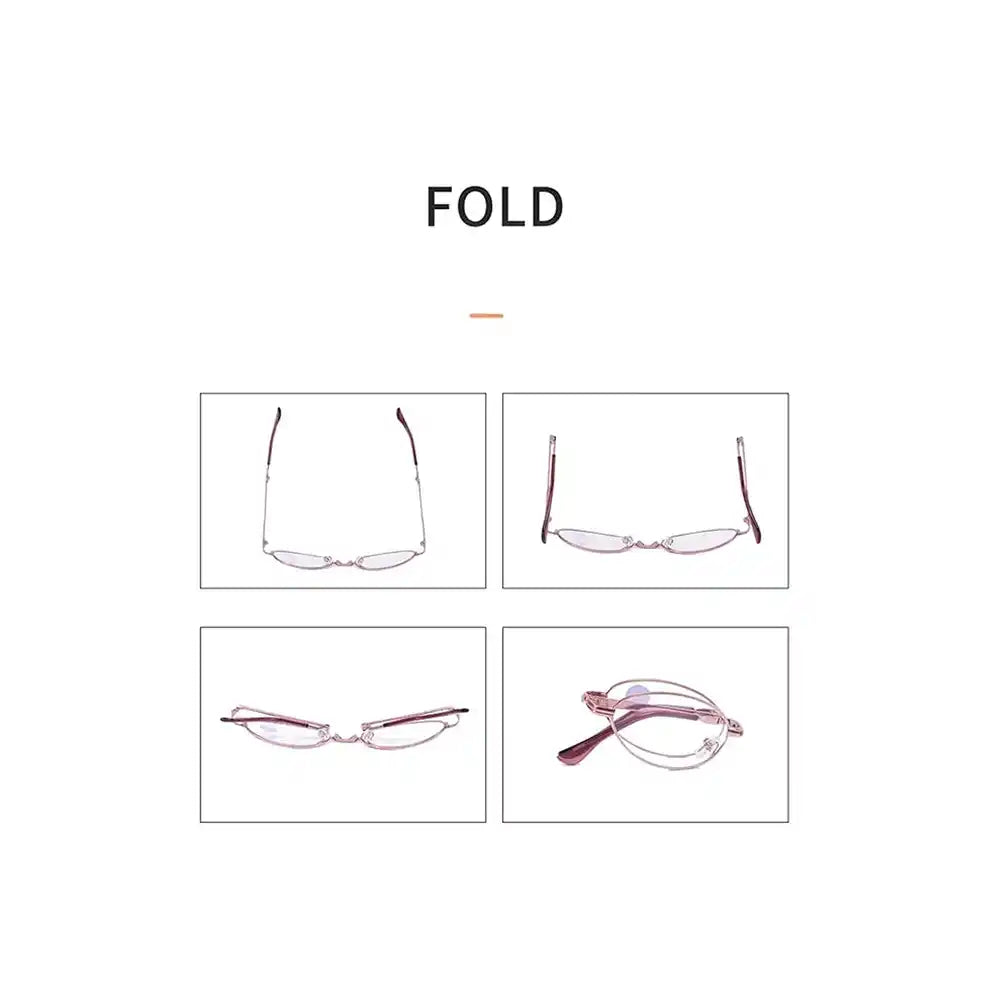 Foldable Purple Full Rim Reading Glasses For Women | SRG12