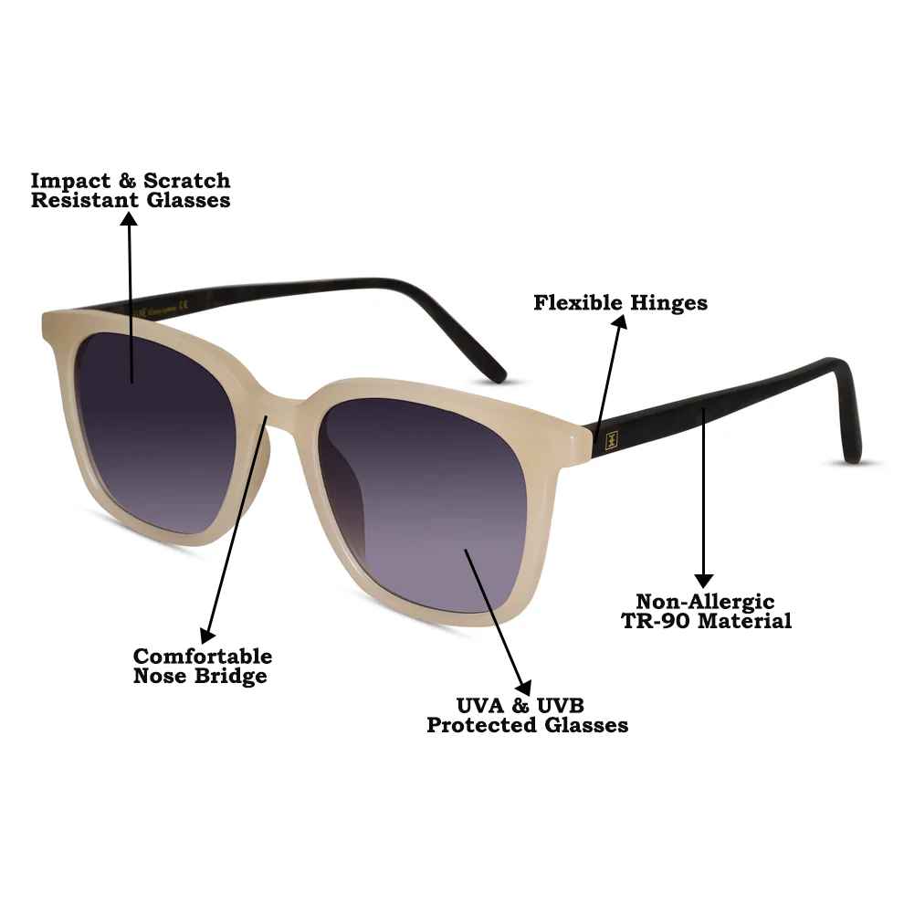 Matt Black Wayfarer Sunglasses For Men & Women