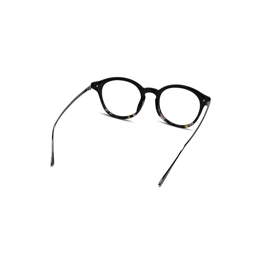 Black Round Gold Eyeglasses & Computer Glasses For Men & Women
