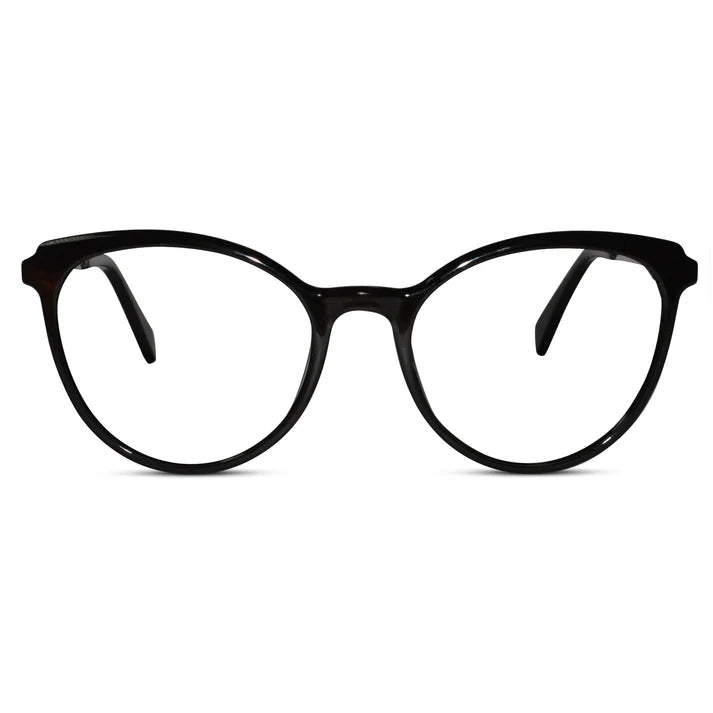 Crystal Red Designer Rimless Cat eye Eyeglasses For Women