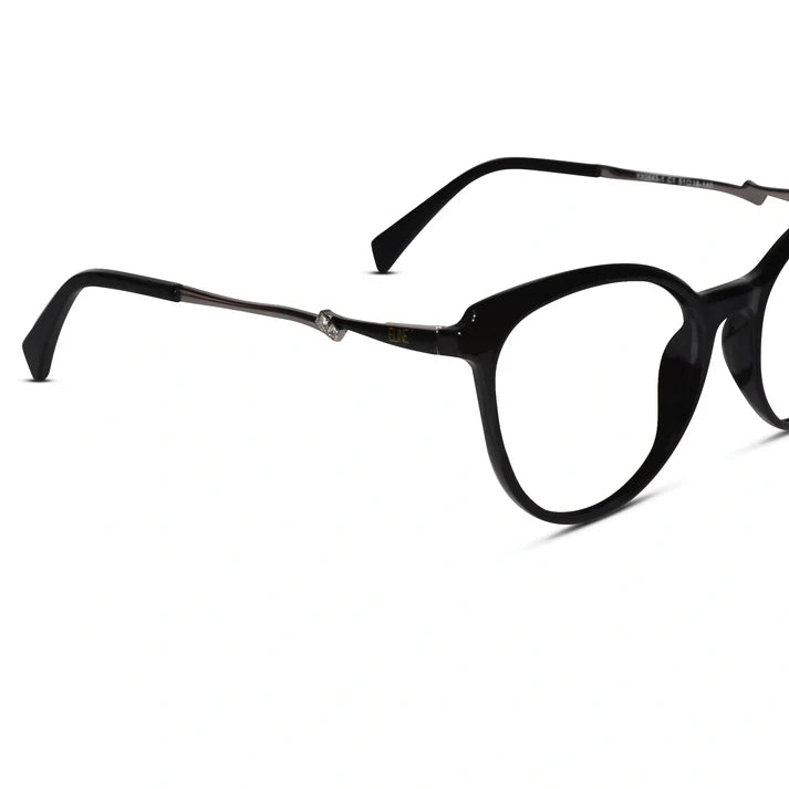 Crystal Red Designer Rimless Cat eye Eyeglasses For Women