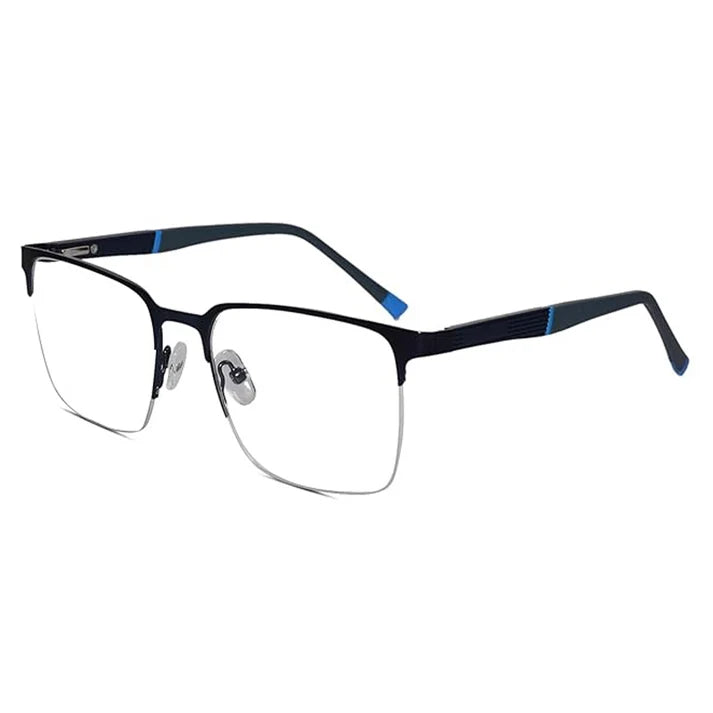 Premium Blue Cut Computer Glasses | Zero Power Antiglare | UV Protection Specs | Rectangle Shape | Men & Women | Medium
