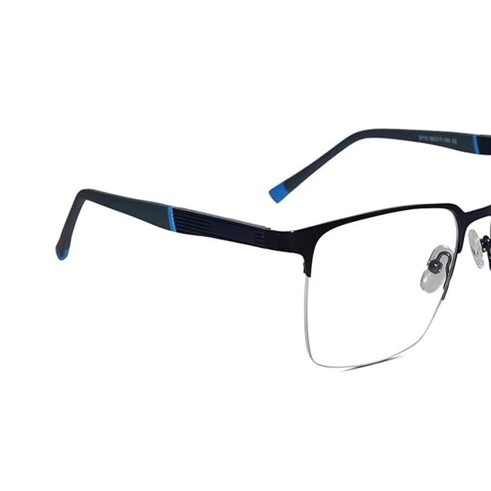 Premium Blue Cut Computer Glasses | Zero Power Antiglare | UV Protection Specs | Rectangle Shape | Men & Women | Medium