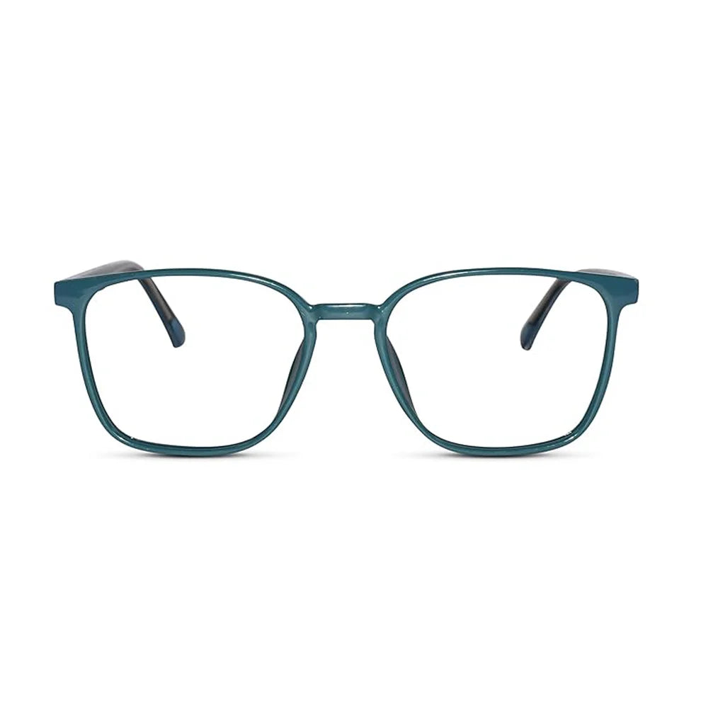 Shiny Grey Square Computer Glasses For Men & Women