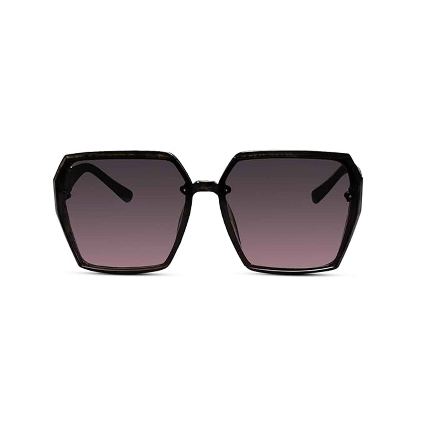 Brown Oversized Square Sunglasses For Women