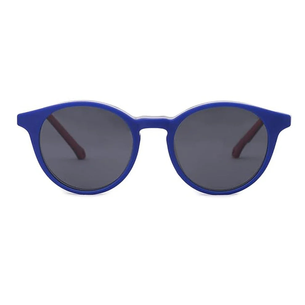 Crystal Purple Full Rim Round Clip On Eyeglasses