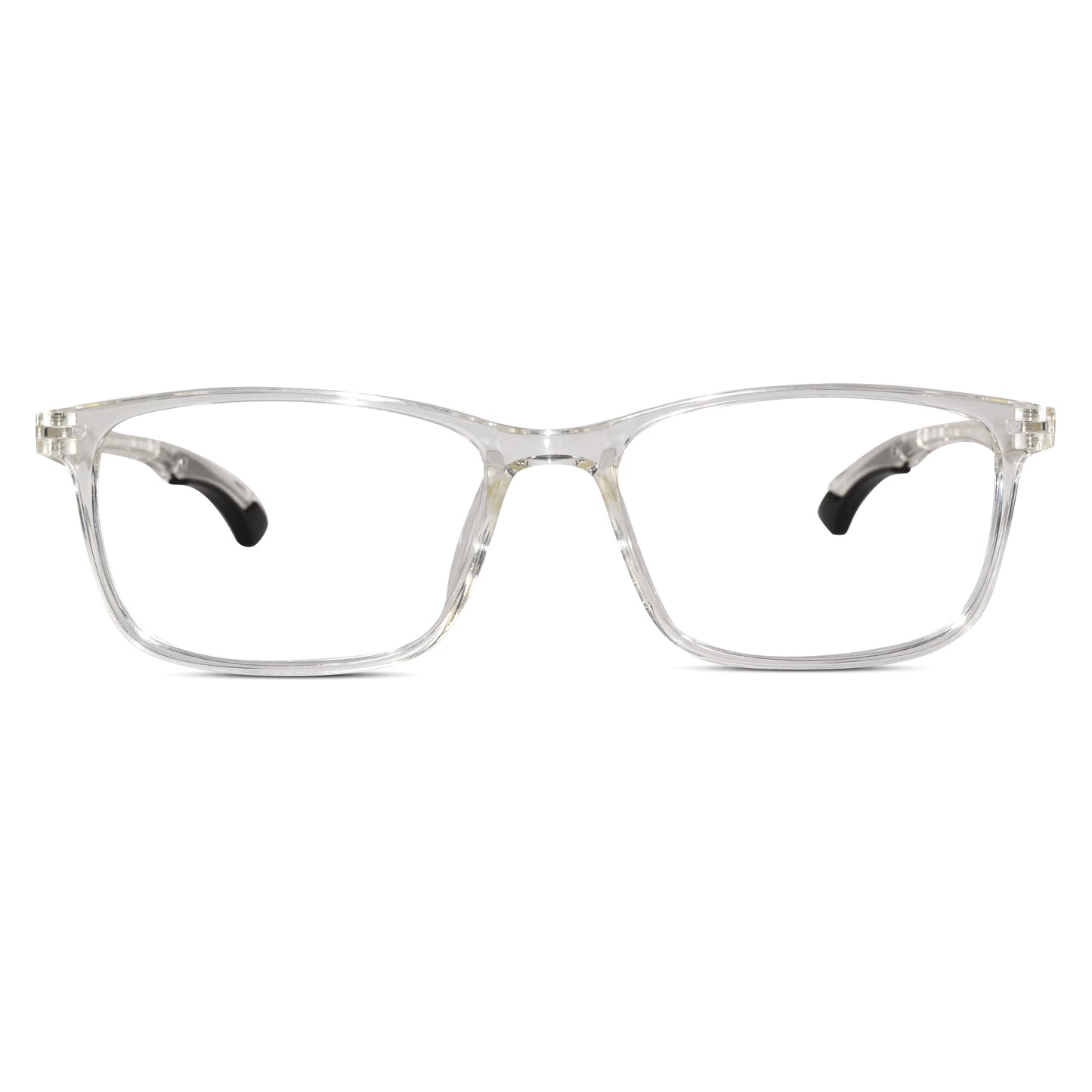 Rectangular black Ear Lock Anti Slip Eyeglasses and computer glasses for men & Women