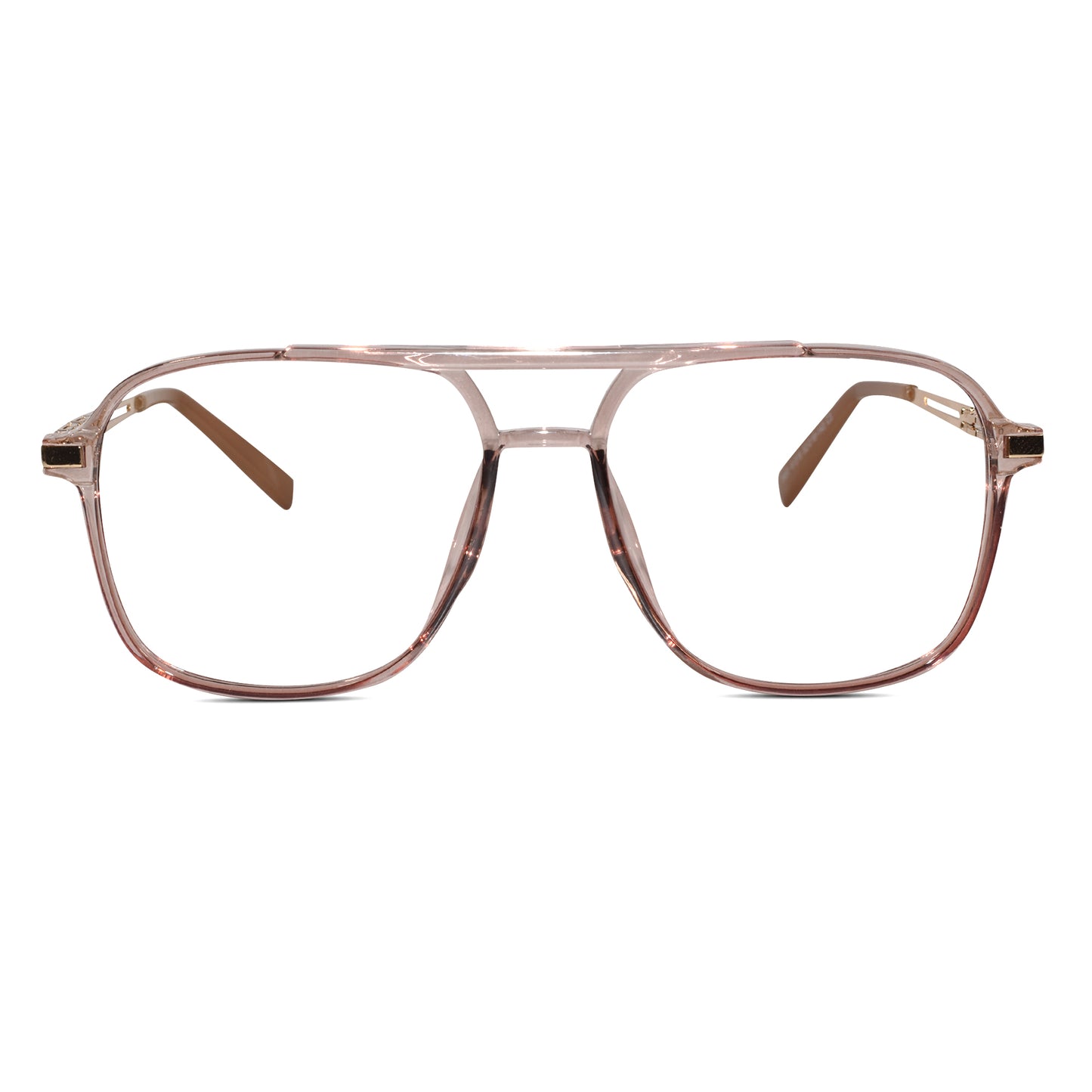 Crystal Brown Cat-Eye Full Rim Glasses