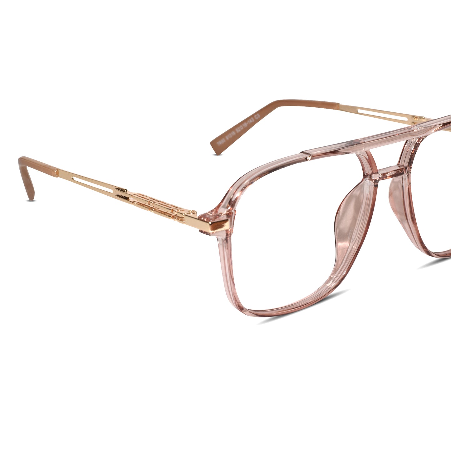 Crystal Brown Cat-Eye Full Rim Glasses