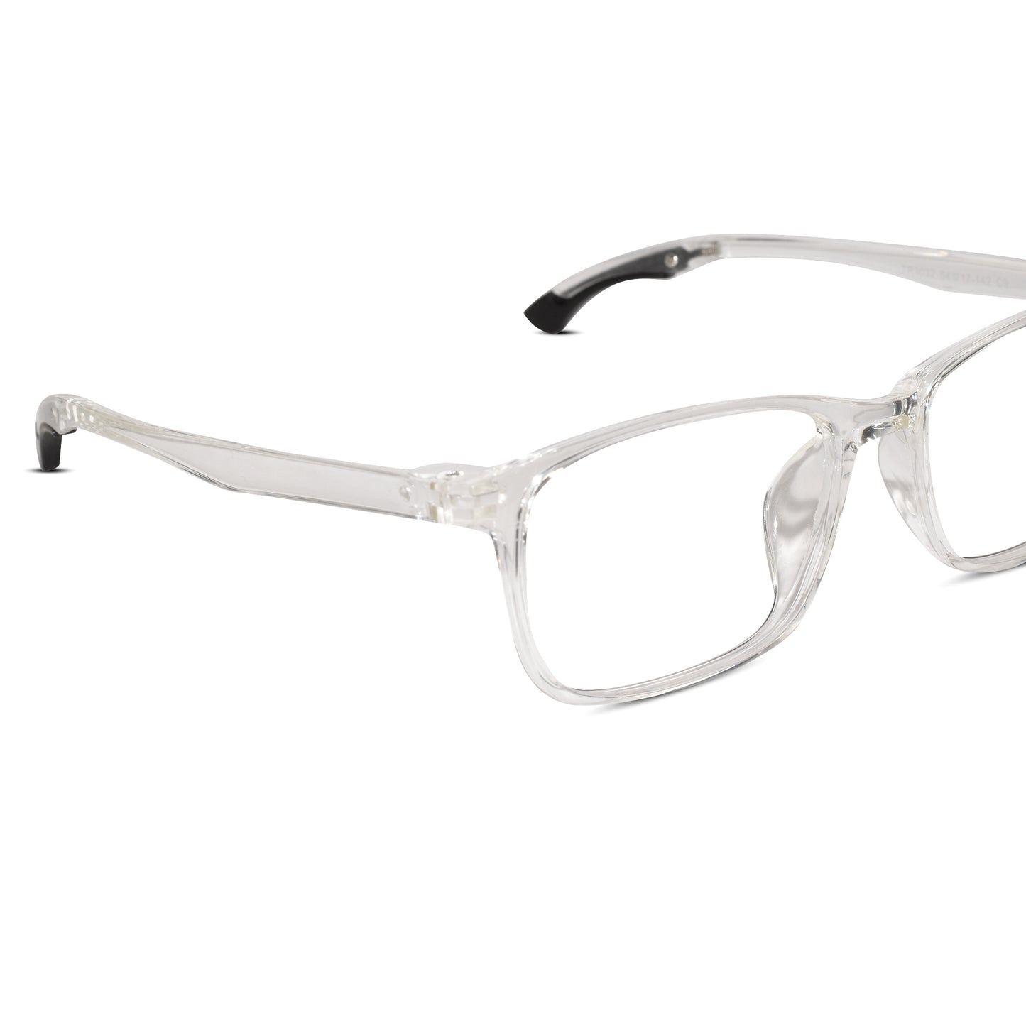 Rectangular black Ear Lock Anti Slip Eyeglasses and computer glasses for men & Women