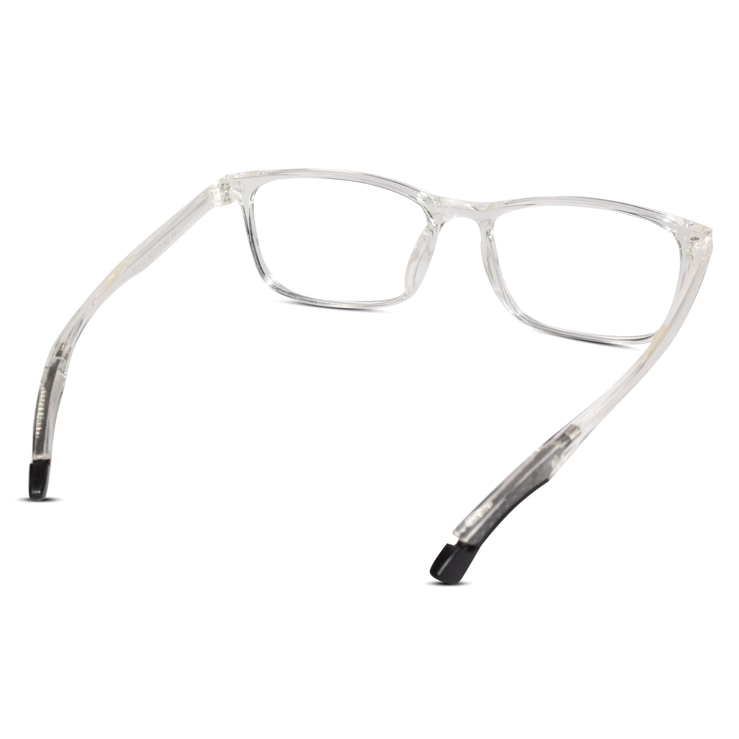 Rectangular black Ear Lock Anti Slip Eyeglasses and computer glasses for men & Women