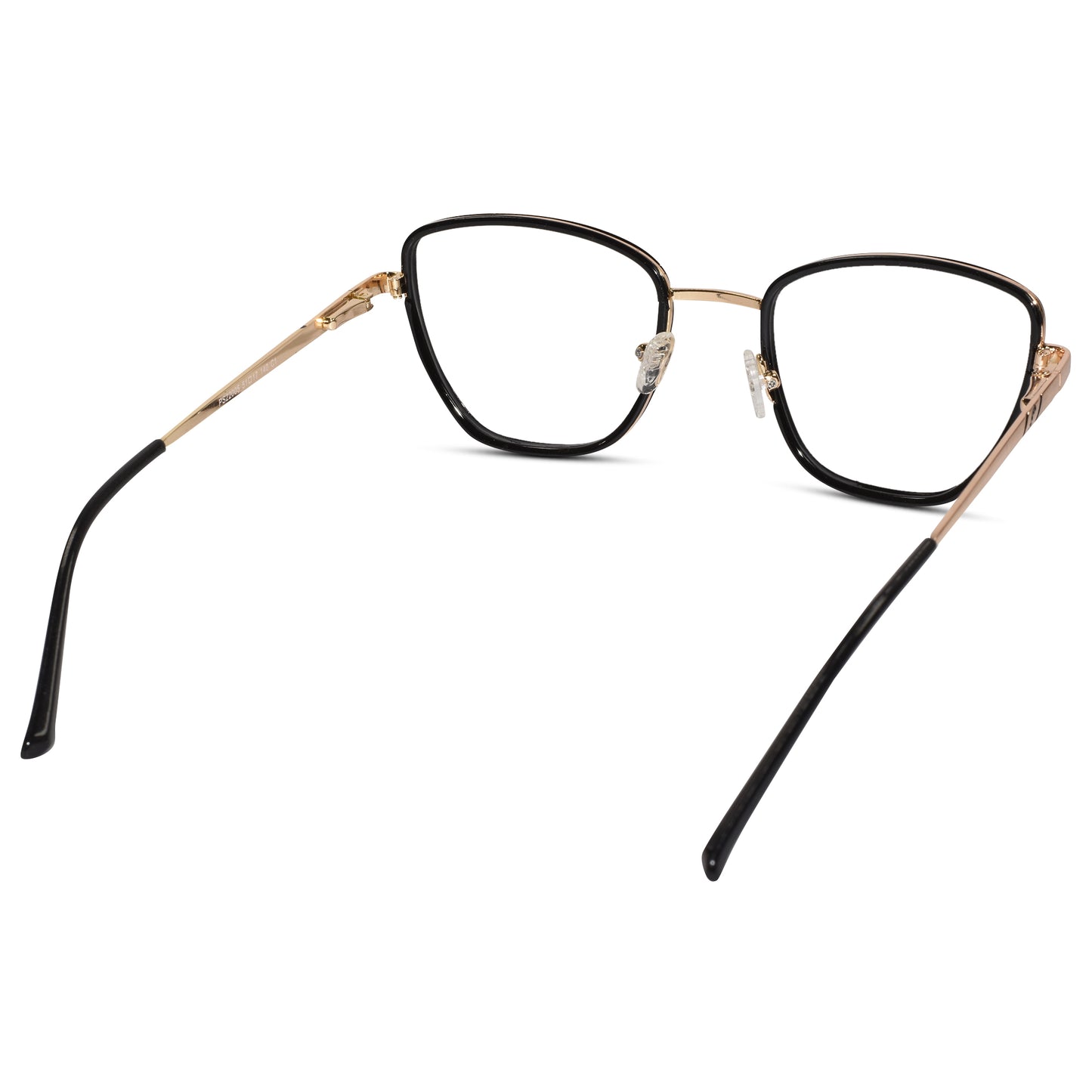 Designer Black Gold Cat-Eye Eyeglasses