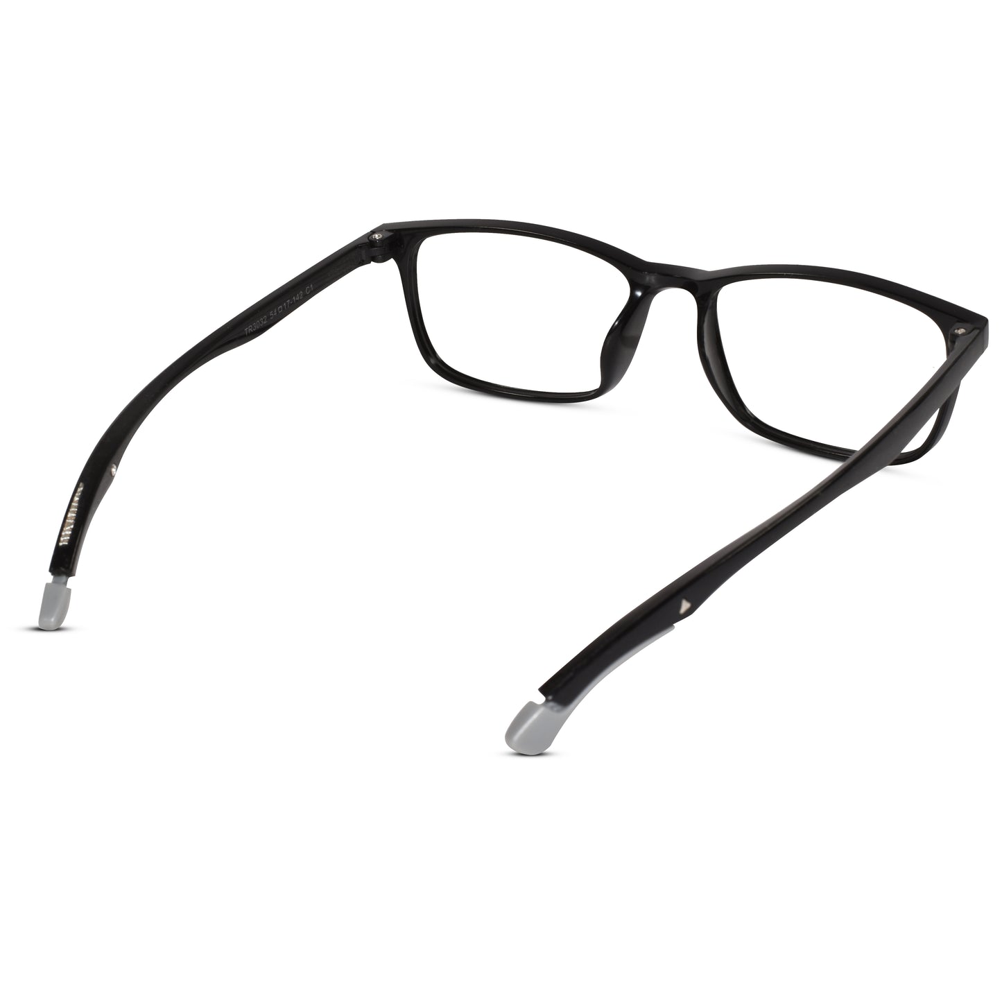 Rectangular black Ear Lock Anti Slip Eyeglasses and computer glasses for men & Women