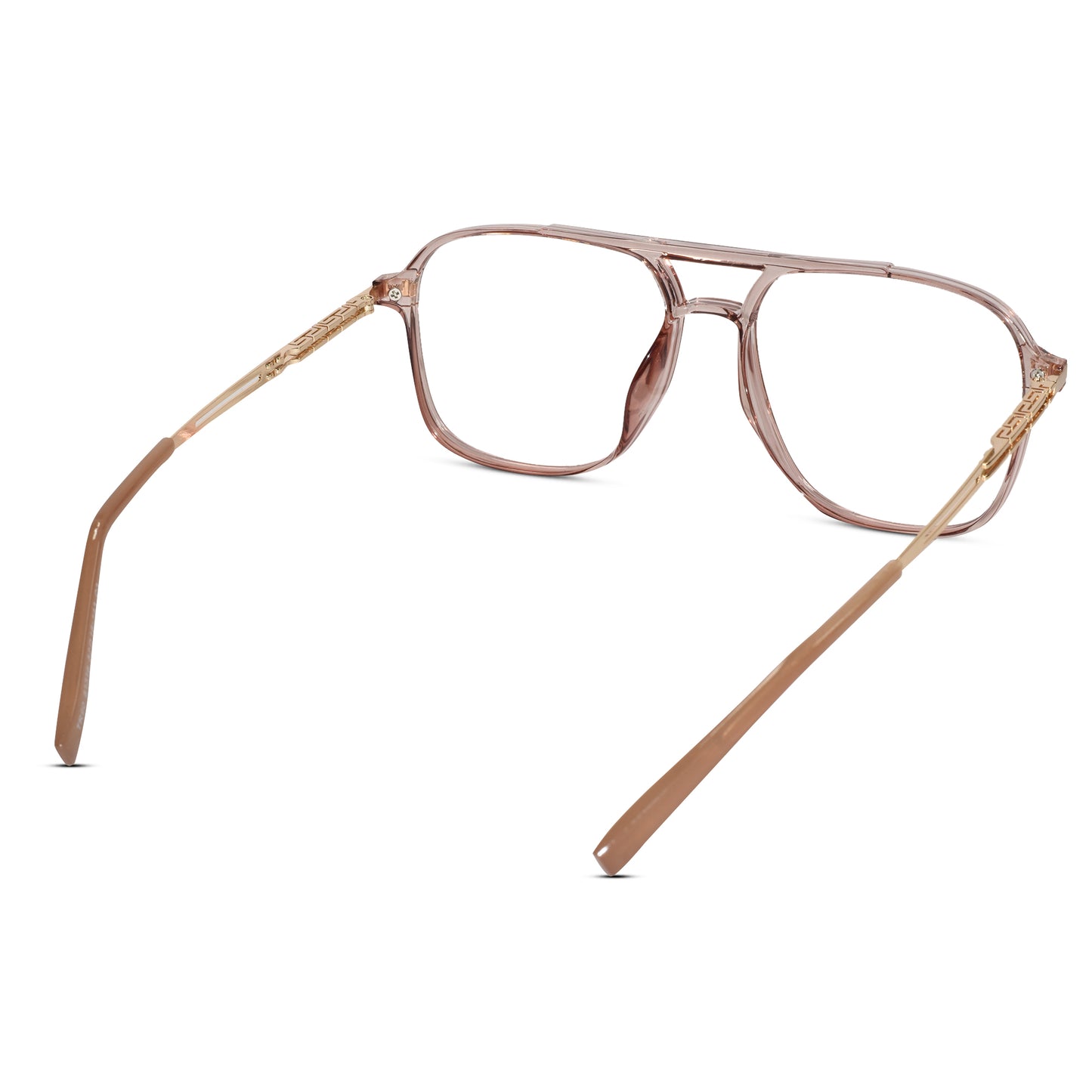 Crystal Brown Cat-Eye Full Rim Glasses