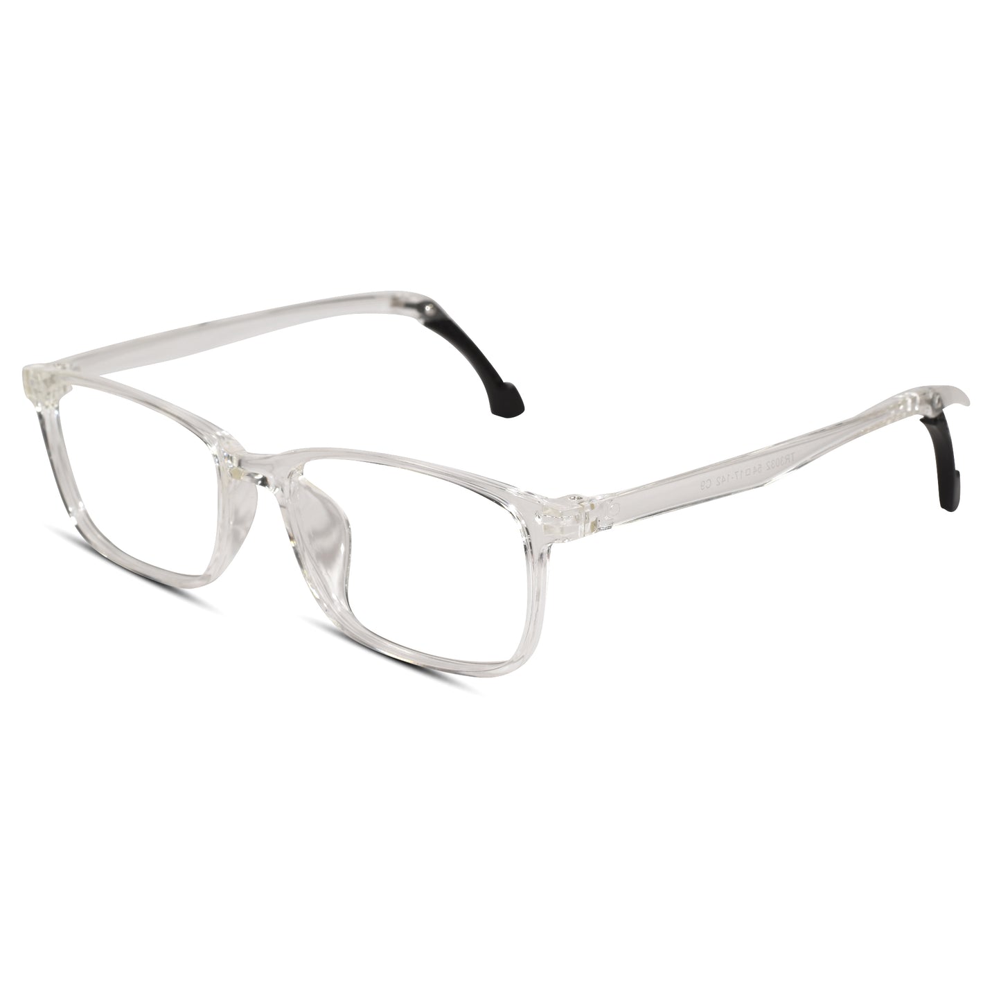 Rectangular black Ear Lock Anti Slip Eyeglasses and computer glasses for men & Women