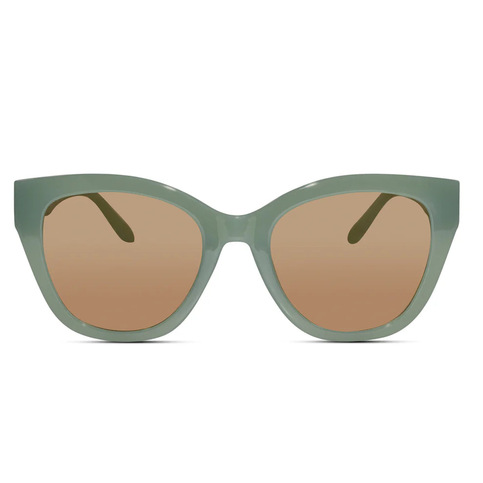 Black with white Temple Cateye Sunglasses For Women